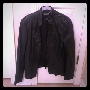 WHBM Black leather jacket